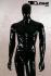 Mannequins Male With head (Faceless) black shining Standing Slim