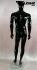Mannequins Male With head (Faceless) black shining Standing Slim