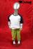 Mannequins With head (Faceless) Silver Standing Slim