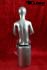 Schaufensterpuppen Unisex Kind mit Kopf, Gesichtslos Silber sitzend Danny Schlank