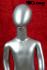 Schaufensterpuppen Unisex Kind mit Kopf, Gesichtslos Silber stehend Dominik Schlank