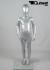 Schaufensterpuppen Unisex Kind mit Kopf, Gesichtslos Silber stehend Phillip Schlank