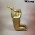 Schaufensterpuppen Unisex Kind ohne Kopf Gold sitzend Leo Schlank