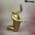 Schaufensterpuppen Unisex Kind ohne Kopf Gold sitzend Leo Schlank