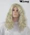 Wigs Men Shoulder-length blonde wavy